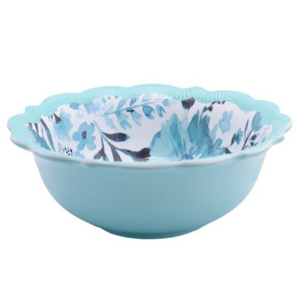 Lot of 3 Pioneer Woman Melamine Dip Bowl Painterly Floral Teal 5.35in 11oz New - Picture 6 of 6